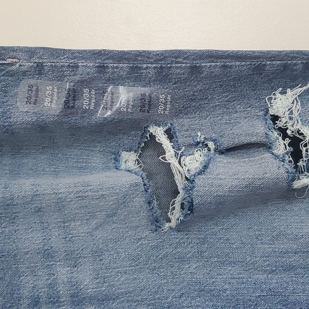 GAP Denim Universal Slim Distressed Boyfriend Ankle Jeans 20/35R - Picture 8 of 11